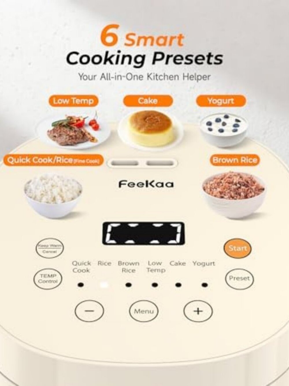 Mini Rice Cooker 3-Cup Uncooked, Compact Ceramic Pot, Easy Clean Rice Maker - Picture 4 of 6